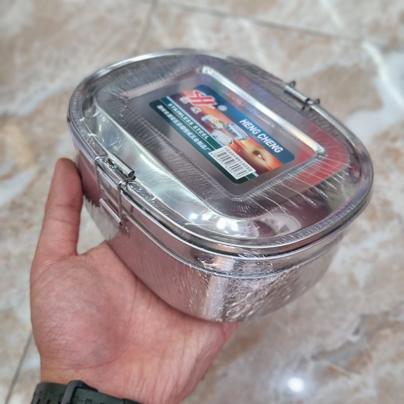 ظرف غذای تمام استیل دووطبقه